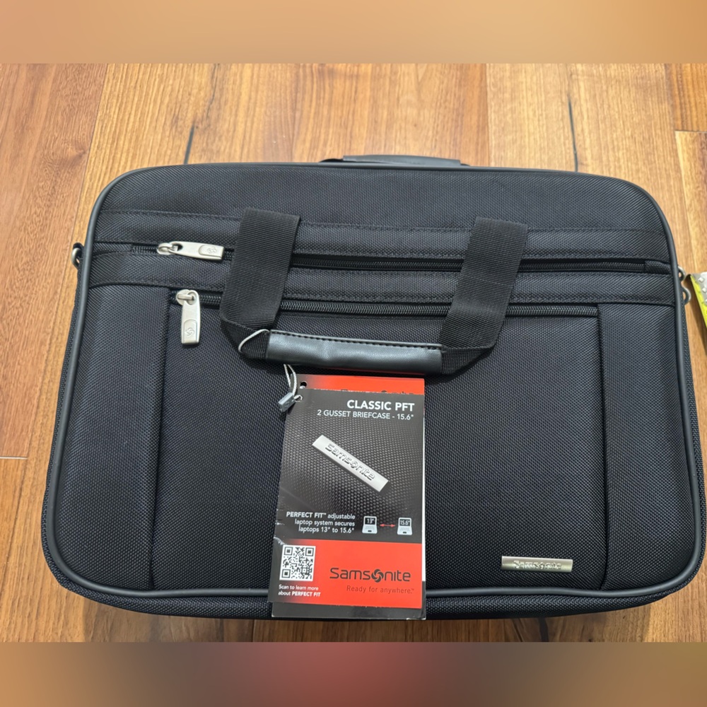 Samsonite Classic Business Perfect Fit Two Gusset Laptop Bag- 15.6”